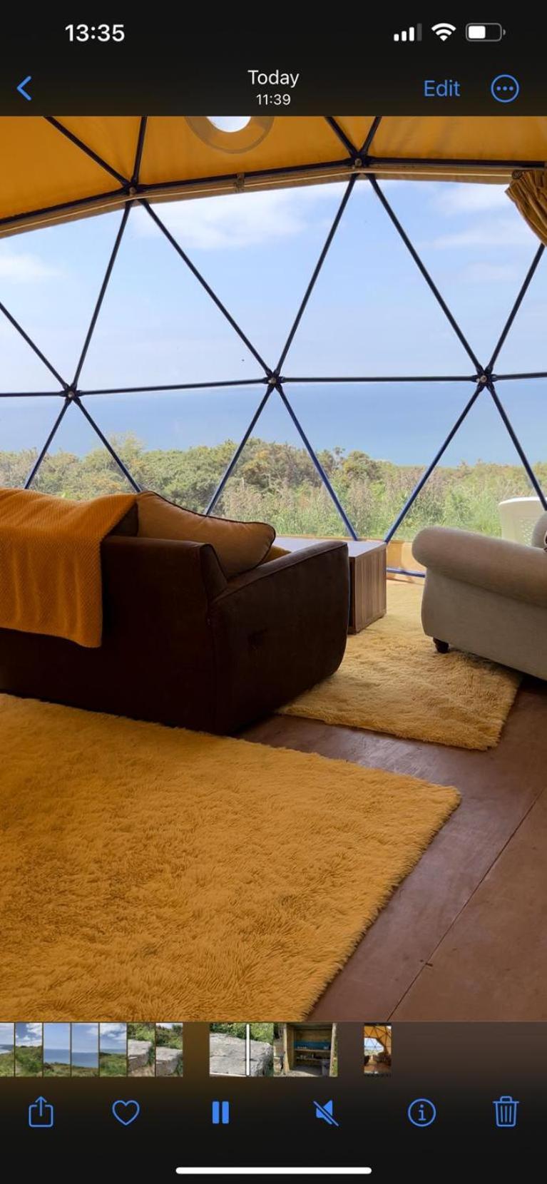 Geodome With Sea Views Near Pendine Villa Exteriör bild